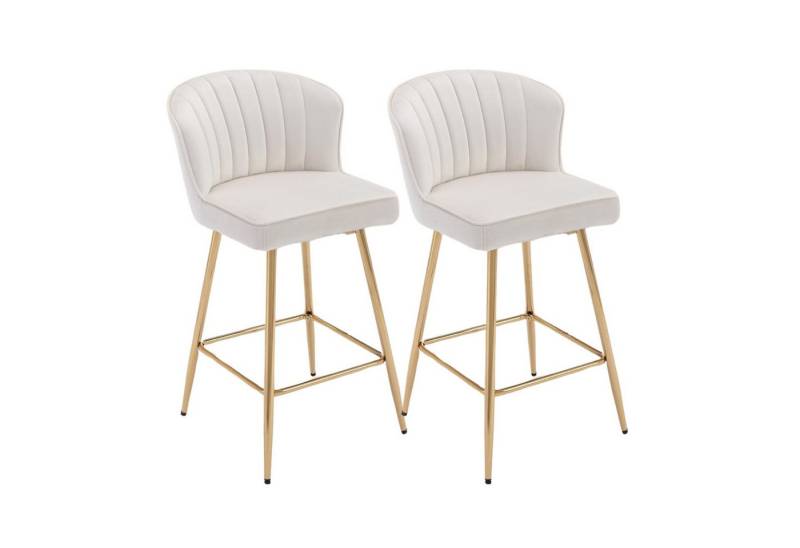 CHAIRUS Barhocker 2er-Set PU-Leder Barhocker mit Metallbeinen von CHAIRUS