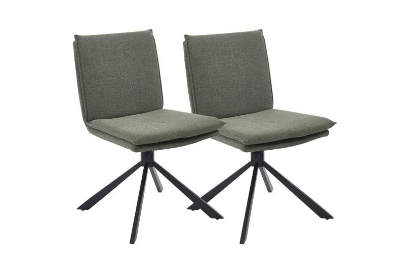 CHAIRUS Drehstuhl 2er-Set Esszimmerstuhl Küchenstuhl mit Metallbeinen (2 St), Doppel-schichtiges Kissen, Leinen von CHAIRUS