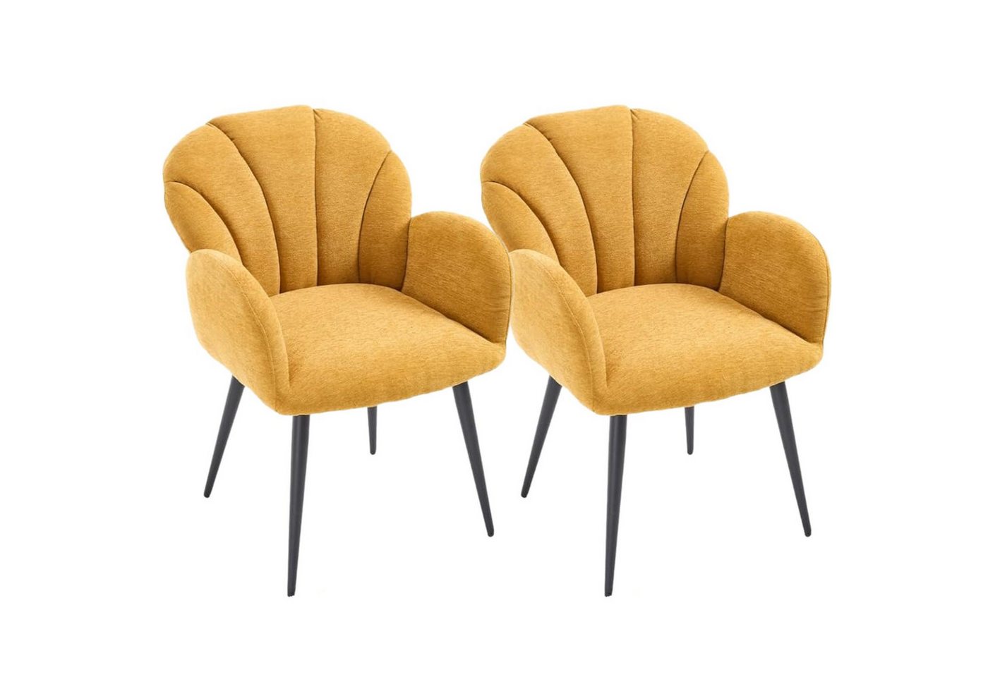 CHAIRUS Esszimmerstuhl 2/4er Set Chenille-Stühle mit Lehne – modern für Küche & Wohnzimmer (2 St) von CHAIRUS