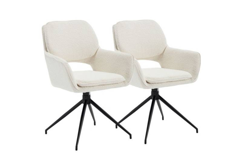 CHAIRUS Esszimmerstuhl 2er Set Drehstühle Chenille/Samt/Kunstfell - für Küche/Wohnzimmer von CHAIRUS