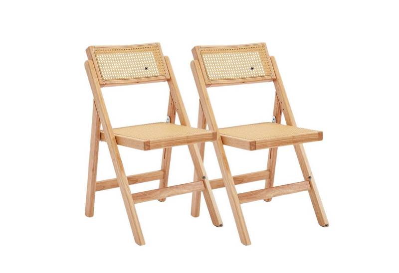 CHAIRUS Esszimmerstuhl 2er Set Rattan-Klappstühle, vintage Design für Küche/Esszimmer (2 St) von CHAIRUS