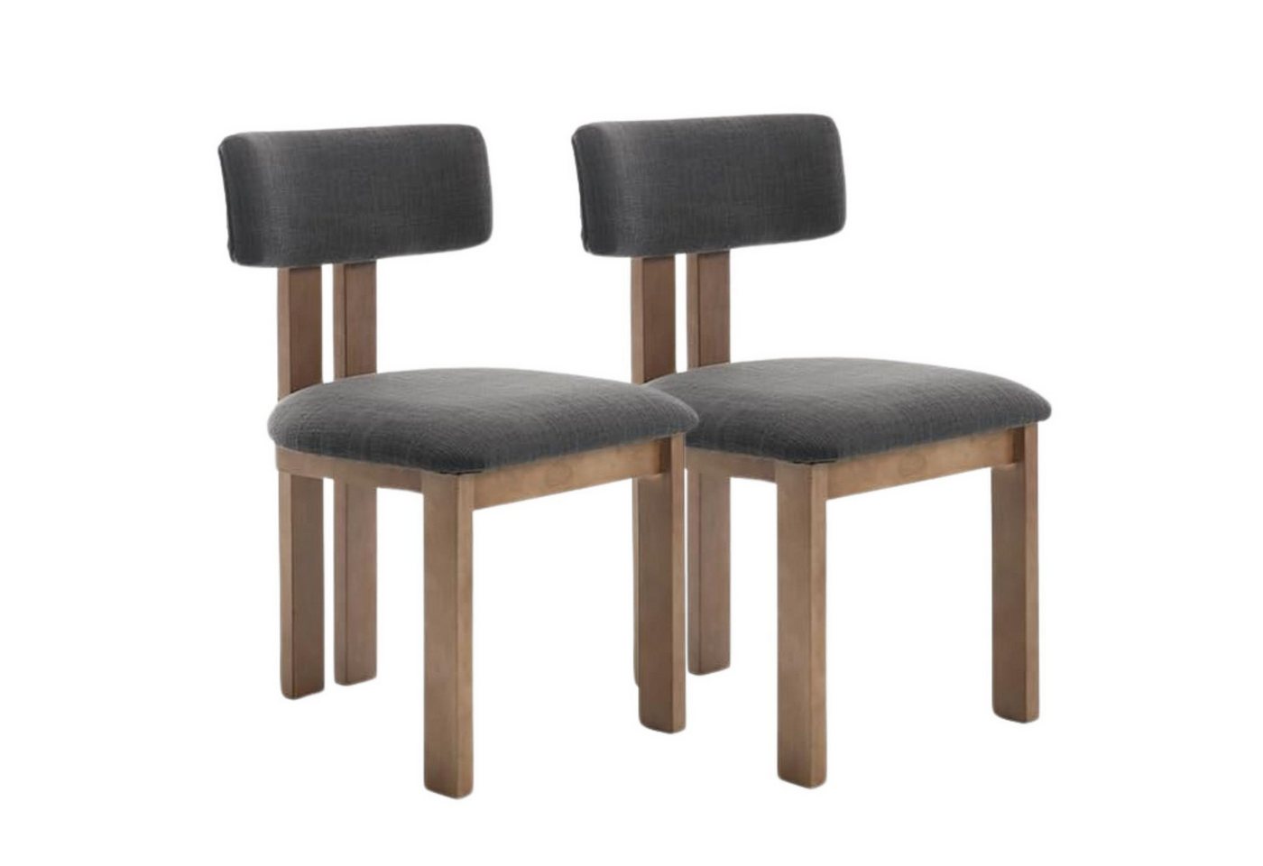 CHAIRUS Esszimmerstuhl 2er Set Retro-Küchenstühle mit Polster & Massivholzbeinen–Leinen/Samt (2 St) von CHAIRUS