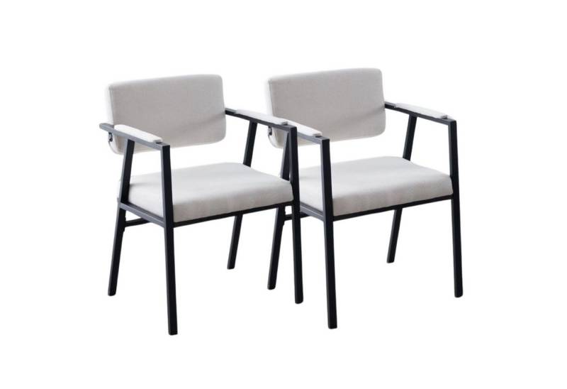 CHAIRUS Esszimmerstuhl 2er Set moderne Esszimmerstühle aus Leinen/PU-Leder mit Metallgestell (2 St) von CHAIRUS