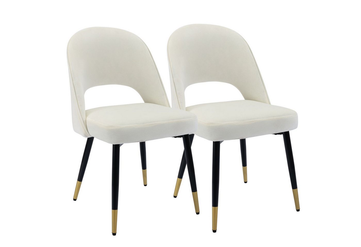 CHAIRUS Polsterstuhl Samt-Stühle 2er-Set mit Metallbeinen für Küche, Ess- oder Wohnzimmer (2 St), Esszimmerstuhl, Küchenstuhl, Wohnzimmerstuhl von CHAIRUS