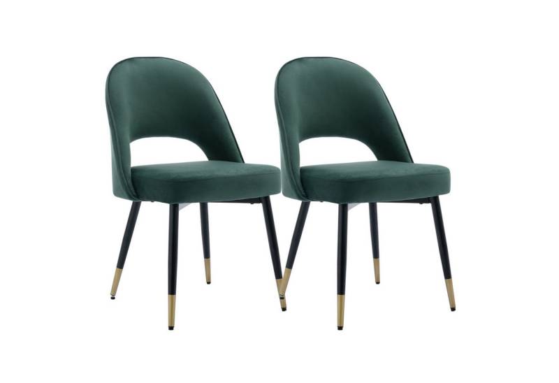 CHAIRUS Polsterstuhl Samt-Stühle 2er-Set mit Metallbeinen für Küche, Ess- oder Wohnzimmer (2 St), Esszimmerstuhl, Küchenstuhl, Wohnzimmerstuhl von CHAIRUS