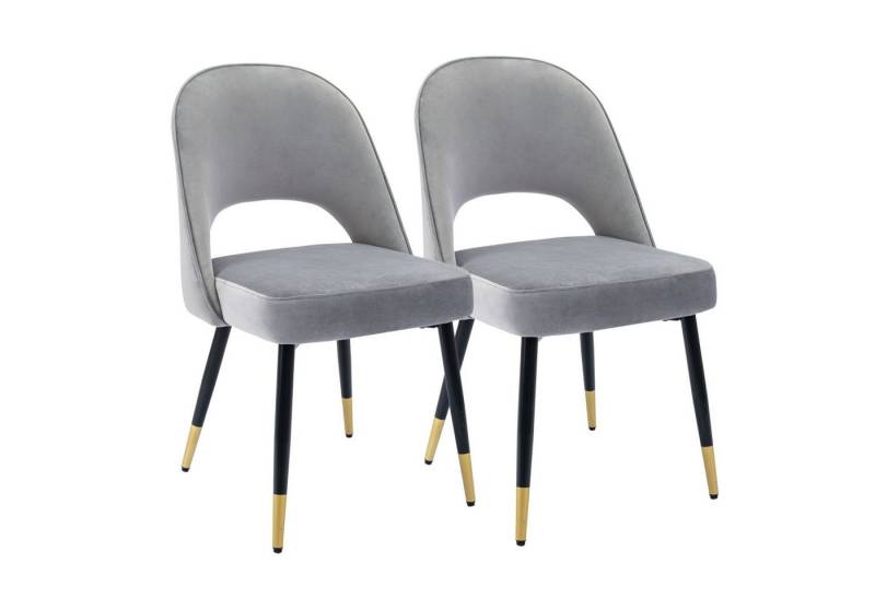 CHAIRUS Polsterstuhl Samt-Stühle 2er-Set mit Metallbeinen für Küche, Ess- oder Wohnzimmer (2 St), Esszimmerstuhl, Küchenstuhl, Wohnzimmerstuhl von CHAIRUS