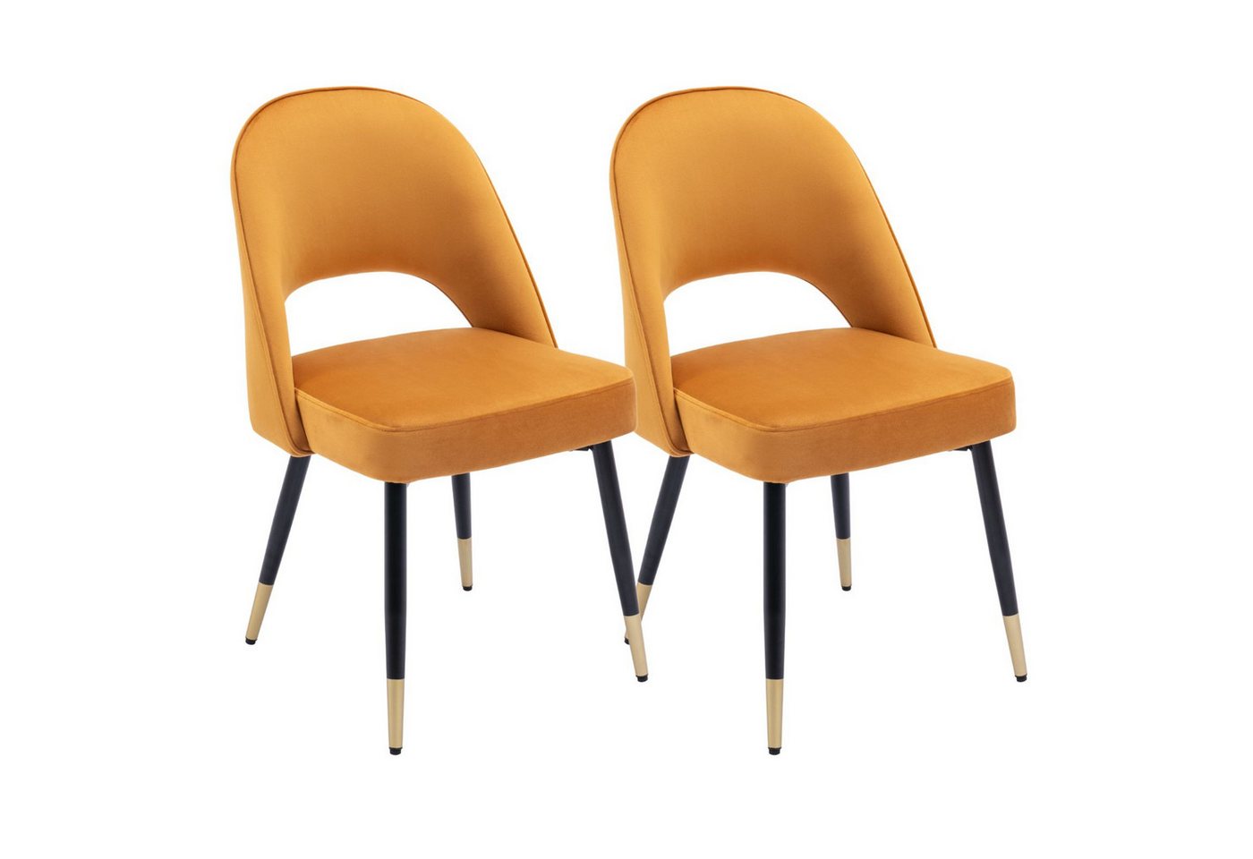 CHAIRUS Polsterstuhl Samt-Stühle 2er-Set mit Metallbeinen für Küche, Ess- oder Wohnzimmer (2 St), Esszimmerstuhl, Küchenstuhl, Wohnzimmerstuhl von CHAIRUS