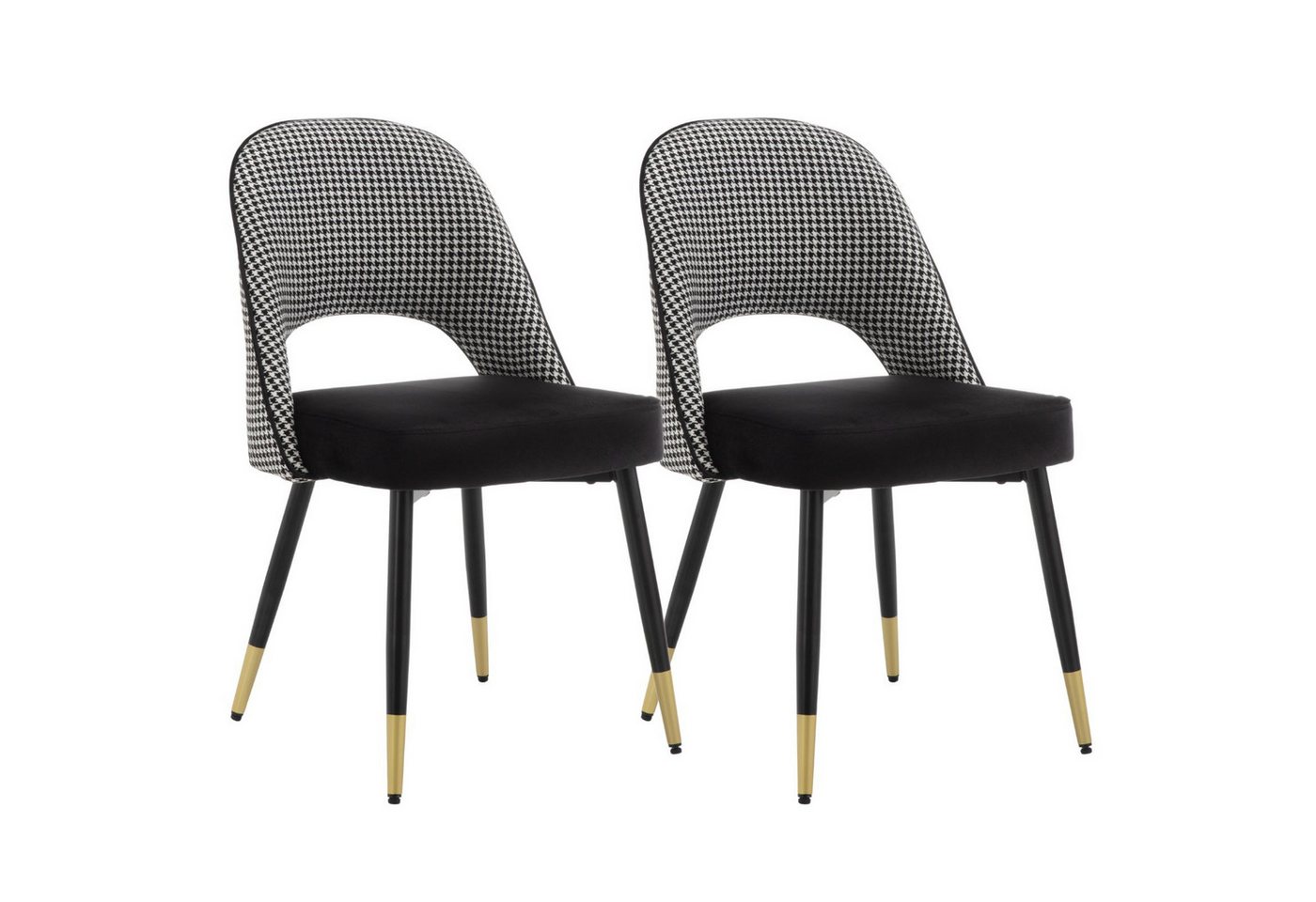 CHAIRUS Polsterstuhl Samt-Stühle 2er-Set mit Metallbeinen für Küche, Ess- oder Wohnzimmer (2 St), Esszimmerstuhl, Küchenstuhl, Wohnzimmerstuhl von CHAIRUS