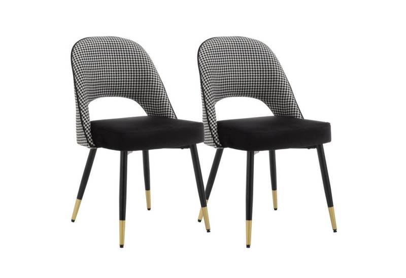 CHAIRUS Polsterstuhl Samt-Stühle 2er-Set mit Metallbeinen für Küche, Ess- oder Wohnzimmer (2 St), Esszimmerstuhl, Küchenstuhl, Wohnzimmerstuhl von CHAIRUS