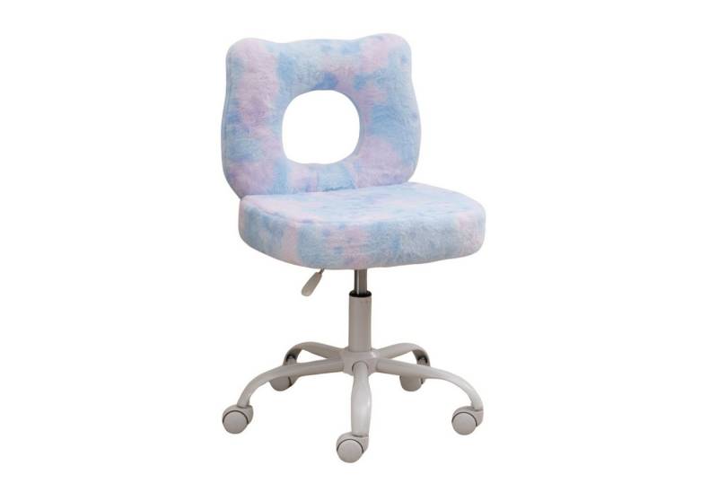 CHAIRUS Schreibtischstuhl Kinderdrehstuhl 360°, höhenverstellbar, Kunstfell, armfrei mit Rollen von CHAIRUS