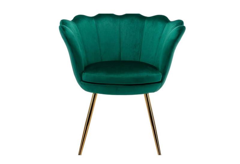 CHAIRUS Sessel Relaxsessel mit Goldfuß & Blumenform für Wohn-/Schlafzimmer (1-St), Ohrensessel, Freizeitsessel mit Kissen, Esszimmerstuhl Polsterstuhl von CHAIRUS