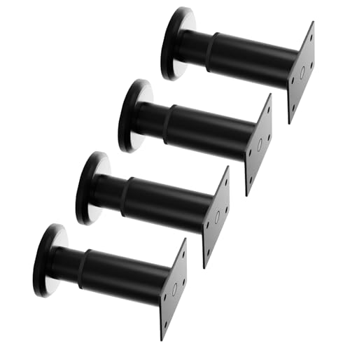4 x robuste, ausziehbare Möbelstützen, rutschfest, schwarze Nivellierfüße, Möbelbeine für Tische, Stühle und Sofas, Stabilisator von CHAKAE