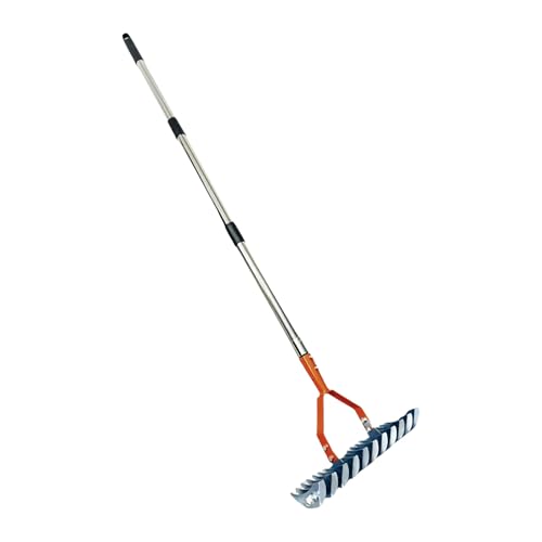 Abnehmbare Moosrechen mit austauschbaren Zinken, robuste Edelstahl-Konstruktion für Gartenrasen, Pflege, Wartung, vielseitiges Garten-Handwerkzeug von CHAKAE