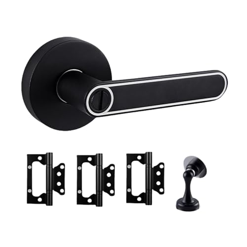 CHAKAE Leuchtende Türdrücker mit Türstoppern und Scharnieren, Zincs-Legierungen, Einstiegs-Hardware, einfache Installation, Zincs-Legierungen, Einstieg von CHAKAE
