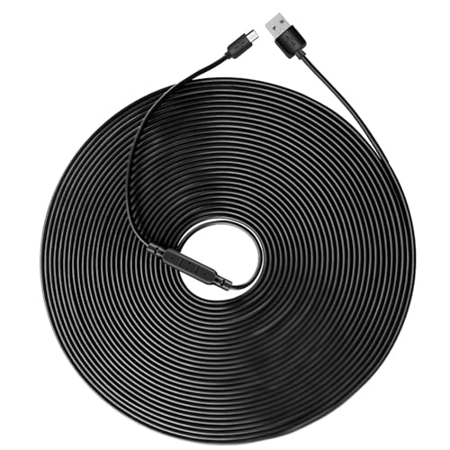 CHAKAE Super langes USB-Ladekabel auf Micro-USB, für Thermometer/Kamera, langlebiges Ladegerät, Spannungsverstärker, 15 m von CHAKAE