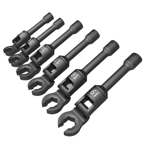 CHAKAE Verstellbare Schraubenschlüssel, Haushaltsschlüssel, Sanitär, Mutternschlüssel, manuelles Reparaturwerkzeug, flexibler Kopf, 6 Stück, 12 mm - 19 mm von CHAKAE