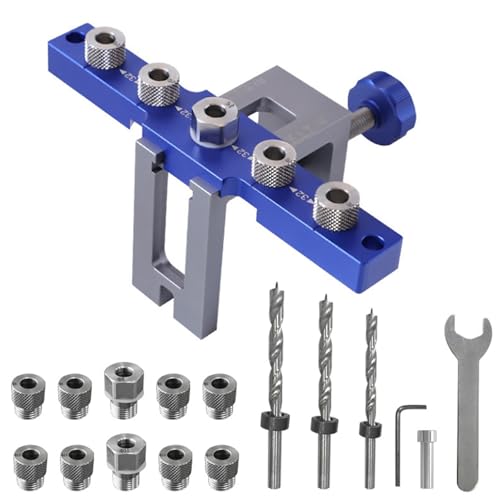 Dübelvorrichtungen für Holzbearbeitung, verstellbar, für Holzdübel, Loch, Aluminium, Taschenlochvorrichtungen, Schranklochbohrer, verstellbare Dübelvorrichtung von CHAKAE