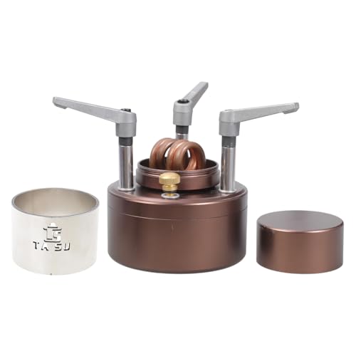 Kleiner Herd aus Aluminiumlegierung, rostbeständig, tragbar, Alkohol-Herd für Outdoor-Kochen und Heizbedarf, Rucksackreisen, Kochen von CHAKAE