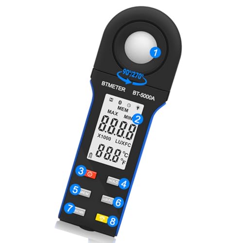 Präzises digitales Beleuchtungs-Luxmeter mit mobiler Anwendung für umfassende Lichtstudien Professionelle Beleuchtung Luxmeter von CHAKAE