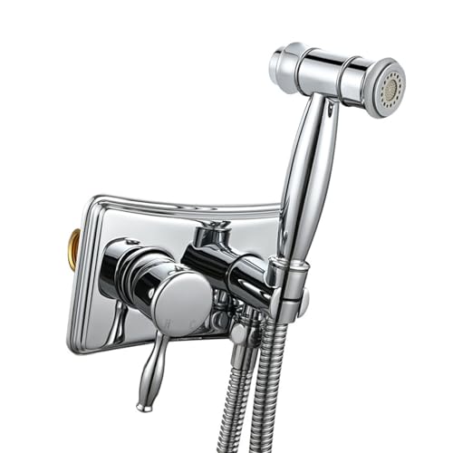 Tragbare Bürste, stabiles Hand-Bidet-Sprüh-Set, Zubehör für Toilette mit Anpassung, Wassertemperaturkontrolle, feminines Waschbidet von CHAKAE