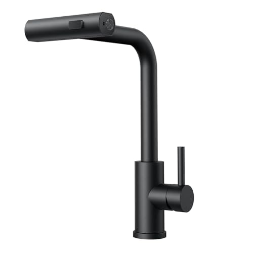 Upgrades Küchenarmatur mit herausziehbarem Wasserhahn, zeitgenössisch, ausziehbar, für Küchenspüle, elegant, mischt sich aus von CHAKAE