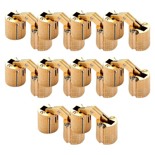 Zylindrische verdeckte Möbelscharniere aus Messing, Scharniere, unsichtbare Türbeschläge, zylindrisch, verdeckte Möbel, 10 Stück von CHAKAE