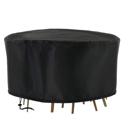 CHAKEUZND Abdeckungen für Tische und Stühle im Außenbereich, Schutzhülle for Gartenmöbel, wasserdicht, Schwarz, mehrere Größen(185x95cm) von CHAKEUZND