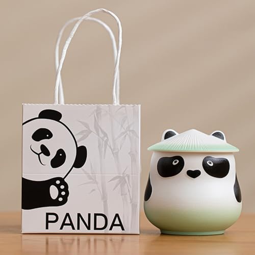 CHAKEUZND Mini-Haustierurnen, Keramik-Panda-Andenkenurne for die Asche von Menschen und Haustieren, Mehrfarbig(F) von CHAKEUZND