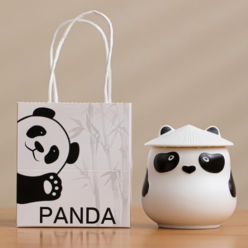 CHAKEUZND Mini-Haustierurnen, Keramik-Panda-Andenkenurne for die Asche von Menschen und Haustieren, Mehrfarbig(G) von CHAKEUZND