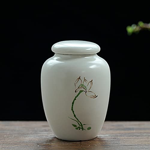 CHAKEUZND Mini-Haustierurnen, Keramikurne for Haustiere, klein, Mehrfarbig(12 Blue Lotus) von CHAKEUZND