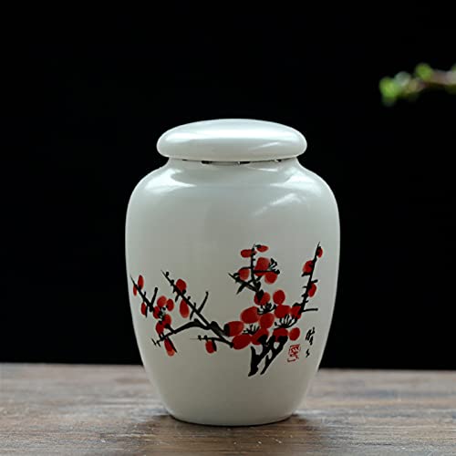 CHAKEUZND Mini-Haustierurnen, Keramikurne for Haustiere, klein, Mehrfarbig(2 Plum Blossoms) von CHAKEUZND