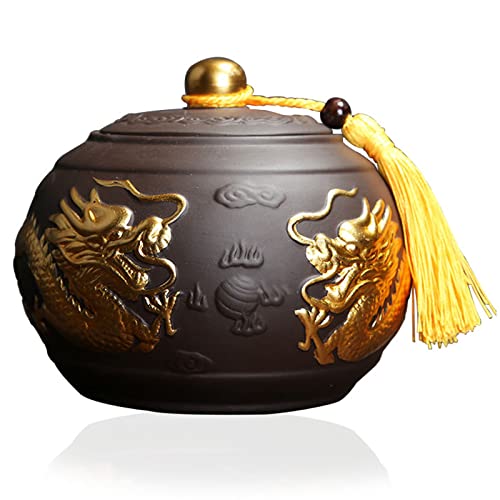 CHAKEUZND Mini-Haustierurnen, Mittelgroße Urne for menschliche Asche, Haustierurne, Lebensbaum, Mehrfarbig(Dark Brown) von CHAKEUZND