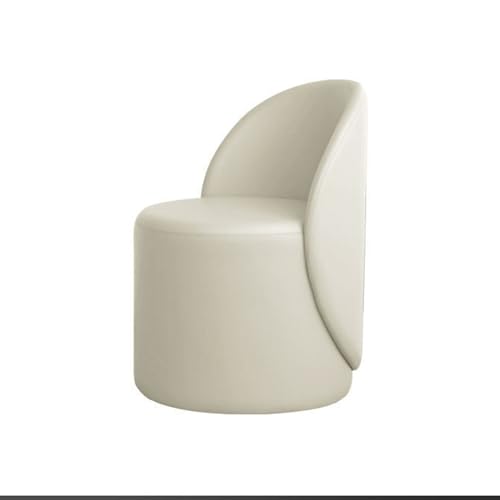 CHAKEUZND Schminkstuhl mit niedriger Rückenlehne, moderner S 360° drehbarer Schminktischhocker Stuhl Ottomane(F) von CHAKEUZND