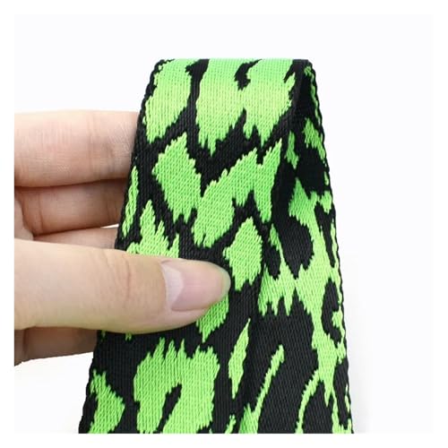 CHAKEUZND Stoffgeschenkband, 38mm Band for Dekoration Tasche Gurt Kleidungsstück DIY Nähen Multicolor 1-3 Meter(Blackgreen,1Meter) von CHAKEUZND