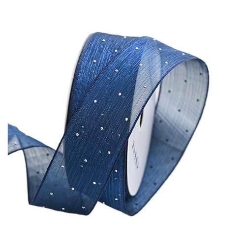 CHAKEUZND Stoffgeschenkband, Kuchenverpackungsband 20 Yards 4 cm Breite(Blue) von CHAKEUZND