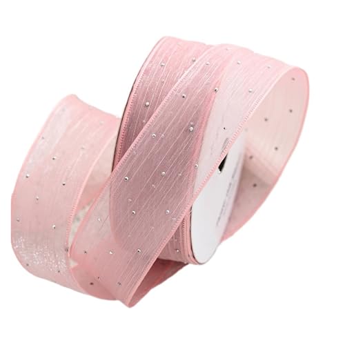 CHAKEUZND Stoffgeschenkband, Kuchenverpackungsband 20 Yards 4 cm Breite(Dark pink) von CHAKEUZND