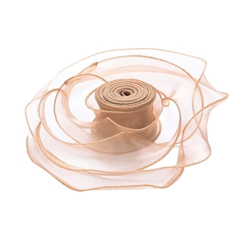 CHAKEUZND Stoffgeschenkband, Kuchenverpackungsband Organza Satin 20 Yds Mehrfarbig(Pink) von CHAKEUZND