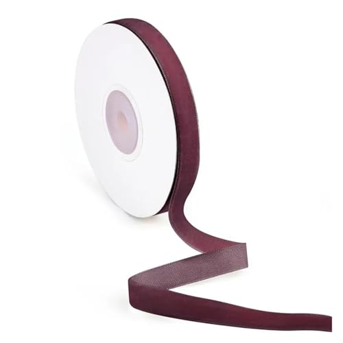 CHAKEUZND Stoffgeschenkband, Mehrfarbiges, einseitiges, beflocktes Samtband, 1 cm und 2,5 Breite, 15 Yards(1cm B) von CHAKEUZND