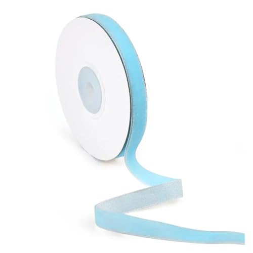 CHAKEUZND Stoffgeschenkband, Mehrfarbiges, einseitiges, beflocktes Samtband, 1 cm und 2,5 Breite, 15 Yards(1cm D) von CHAKEUZND