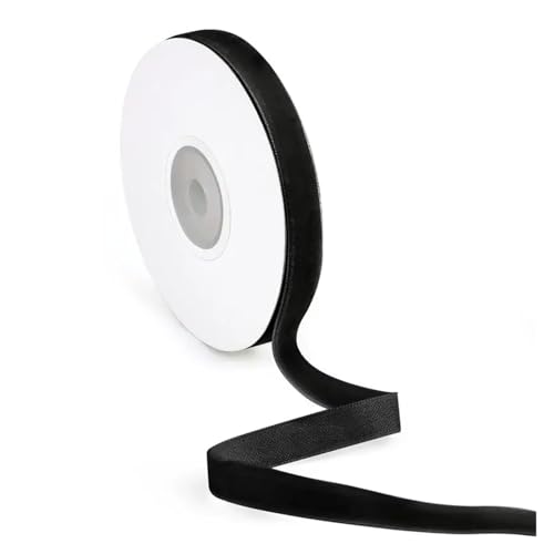 CHAKEUZND Stoffgeschenkband, Mehrfarbiges, einseitiges, beflocktes Samtband, 1 cm und 2,5 Breite, 15 Yards(1cm G) von CHAKEUZND