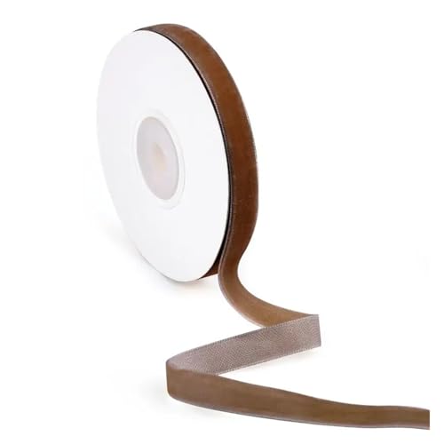 CHAKEUZND Stoffgeschenkband, Mehrfarbiges, einseitiges, beflocktes Samtband, 1 cm und 2,5 Breite, 15 Yards(1cm L) von CHAKEUZND