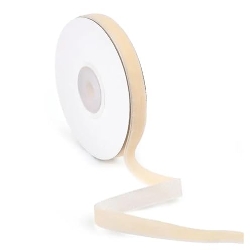 CHAKEUZND Stoffgeschenkband, Mehrfarbiges, einseitiges, beflocktes Samtband, 1 cm und 2,5 Breite, 15 Yards(1cm M) von CHAKEUZND