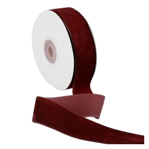 CHAKEUZND Stoffgeschenkband, Mehrfarbiges, einseitiges, beflocktes Samtband, 1 cm und 2,5 Breite, 15 Yards(2.5cm 01) von CHAKEUZND