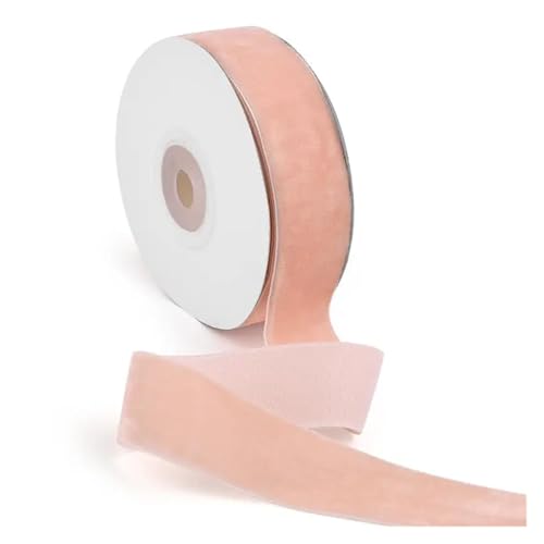 CHAKEUZND Stoffgeschenkband, Mehrfarbiges, einseitiges, beflocktes Samtband, 1 cm und 2,5 Breite, 15 Yards(2.5cm 06) von CHAKEUZND