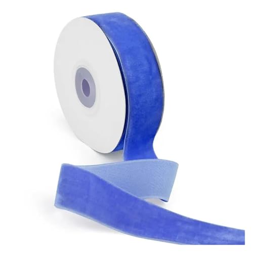 CHAKEUZND Stoffgeschenkband, Mehrfarbiges, einseitiges, beflocktes Samtband, 1 cm und 2,5 Breite, 15 Yards(2.5cm 11) von CHAKEUZND