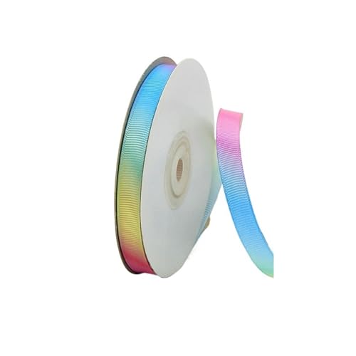 CHAKEUZND Stoffgeschenkband, Ripsband, Mehrfarbig, Verschiedene Breiten, 2er-Pack, 25-Yard-Rollen(10MM-Wide) von CHAKEUZND