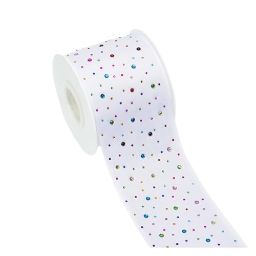 CHAKEUZND Stoffgeschenkband, Ripsband for Verpacken von Kuchen, 75 mm, 4,5 m, Mehrfarbig(Color7) von CHAKEUZND