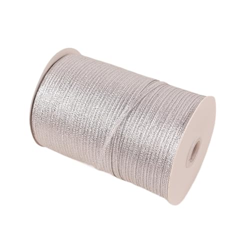 CHAKEUZND Stoffgeschenkband, Tortenband 50 Meter 3,0 mm(Sliver) von CHAKEUZND