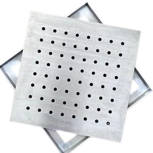 CHAKEUZND runde Abflussschutzvorrichtungen, Edelstahl Quadratische Drain Abdeckung Kit Mehrere Größen Laubschutz(30x30x2cm(11.8x11.8x0.79in)) von CHAKEUZND