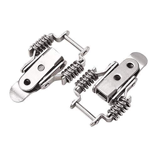 Fallenverschluss, Metall-Kippverschluss, silberfarben, 70 x 38 11 mm, 2 Stück Fallenverschluss, Metall-Kippverschluss, silberfarben, 70 x 38 11 mm, 2 Stück von CHAKEUZND